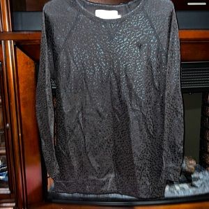 Small black Obey leopard print long sleeve sweatshirt